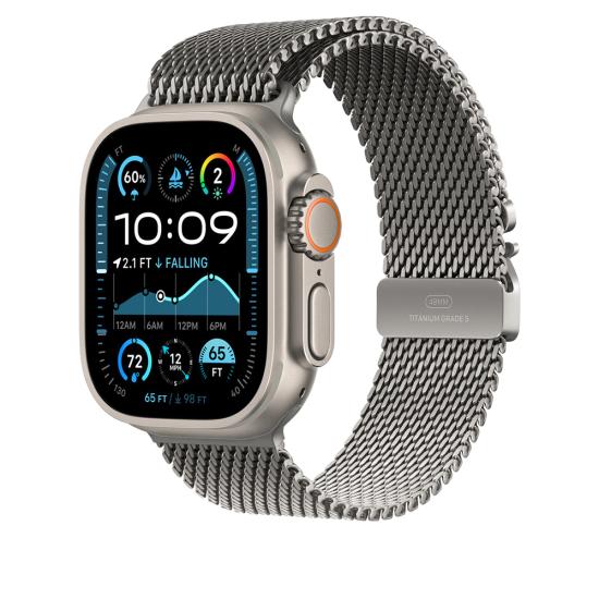 Watch Ultra 49mm Zore KRD-100 Titanyum Hasır Kordon