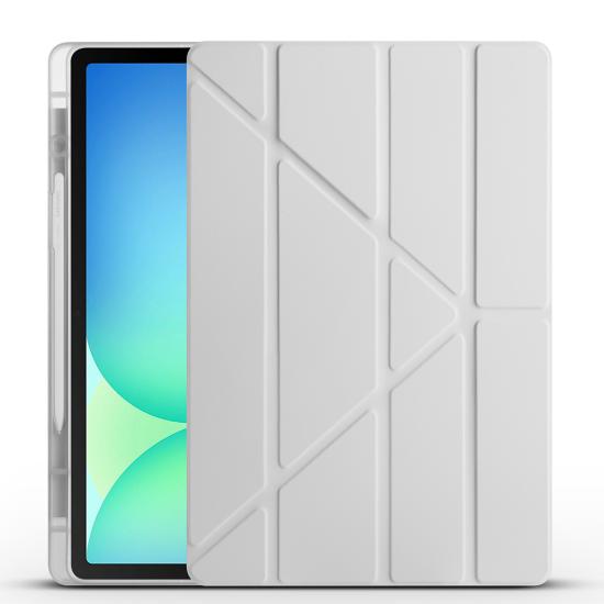 Galaxy Uyumlu Tab S10 FE Plus Kılıf Zore Tri Folding Kalem Bölmeli Standlı Kılıf