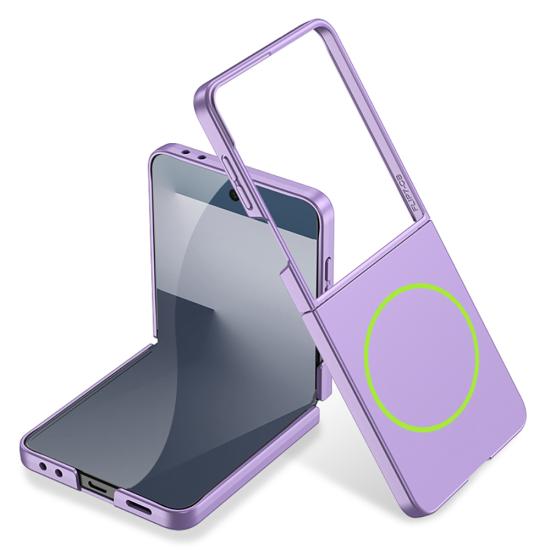 Galaxy Uyumlu Z Flip 7 Kılıf Wireless Şarj Özellikli Zore Kıpta M-safe Kapak