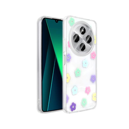Xiaomi Uyumlu  Redmi 14C 4G Kılıf Şeffaf Figürlü Zore Folk Sert Kapak