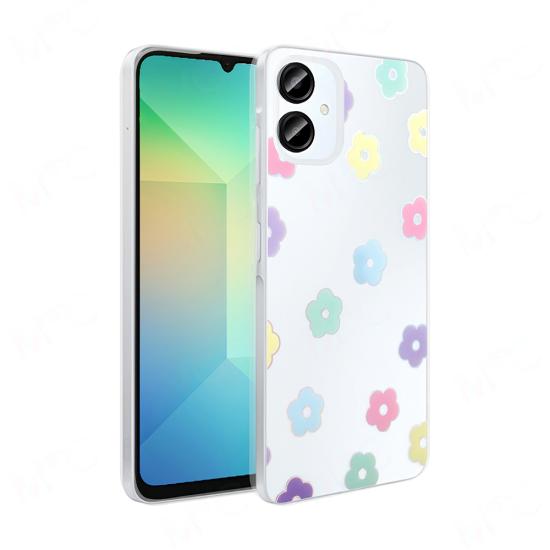 Galaxy Uyumlu A06 Kılıf Şeffaf Figürlü Zore Folk Sert Kapak