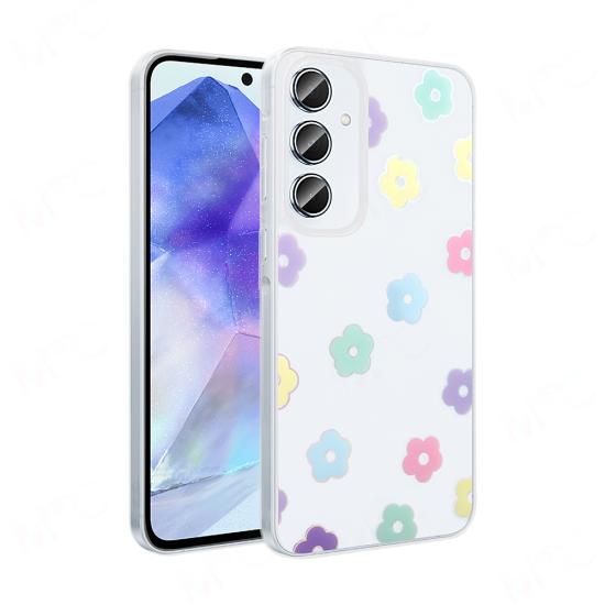 Galaxy Uyumlu A16 Kılıf Şeffaf Figürlü Zore Folk Sert Kapak