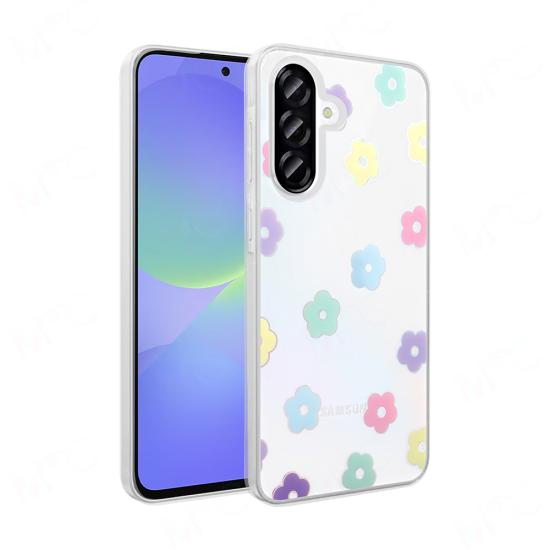 Galaxy Uyumlu A36 Kılıf Şeffaf Figürlü Zore Folk Sert Kapak