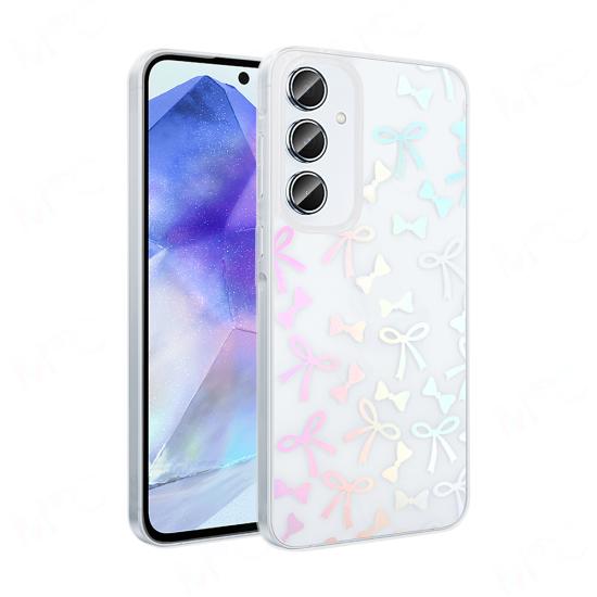 Galaxy Uyumlu A55 Kılıf Şeffaf Figürlü Zore Folk Sert Kapak