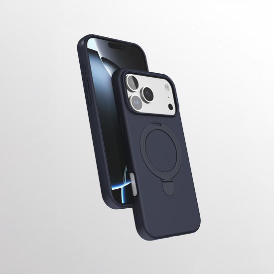 iPhone Uyumlu 16 Pro Max Kılıf M-safe Şarj Özellikli Standlı Zore Samara Kapak