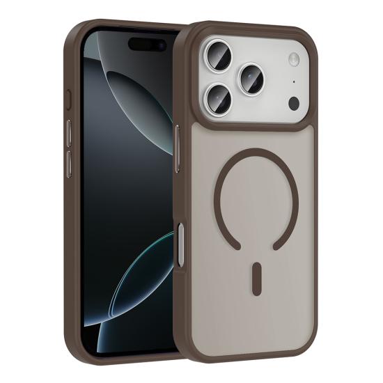 iPhone Uyumlu 17 Pro Kılıf M-safe Şarj Özellikli Mat Arka Yüzey Zore Sio Kapak