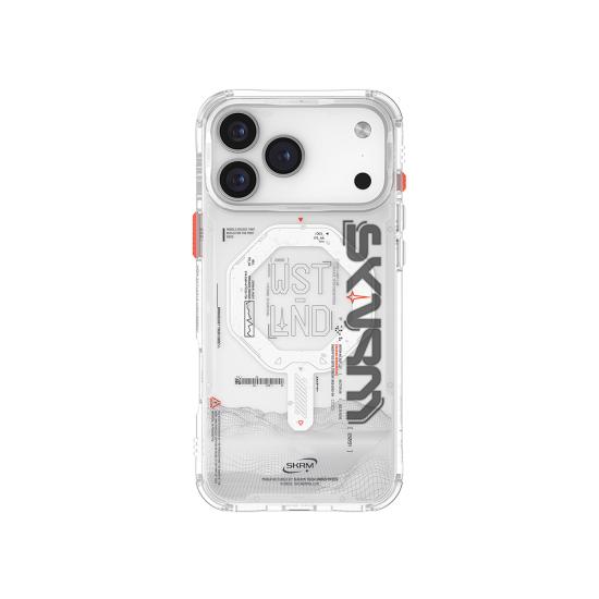 iPhone Uyumlu 17 Pro Kılıf Skinarma M-safe Şarj Özellikli Yazı Desenli Airbag Tasarımlı Sonix Kapak
