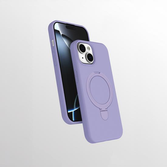 iPhone Uyumlu 15 Kılıf M-safe Şarj Özellikli Standlı Zore Samara Kapak