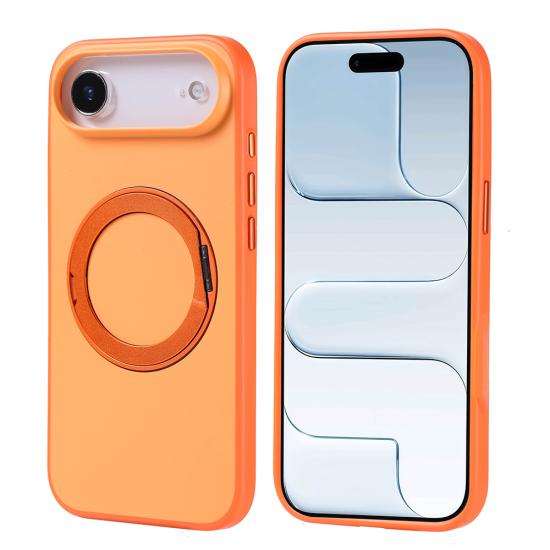 iPhone Uyumlu 17 Air Kılıf M-Safe Şarj Özellikli Standlı Zore Proton Silikon Kapak