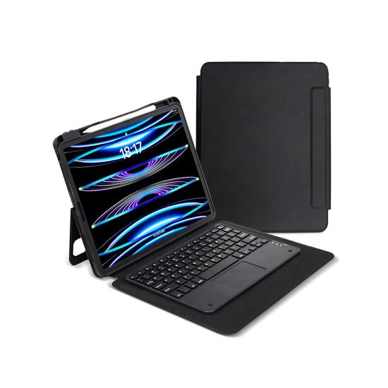 iPad Uyumlu Pro 13 2025 M5 Zore Border Keyboard Bluetooh Bağlantılı Standlı Klavyeli Tablet Kılıfı