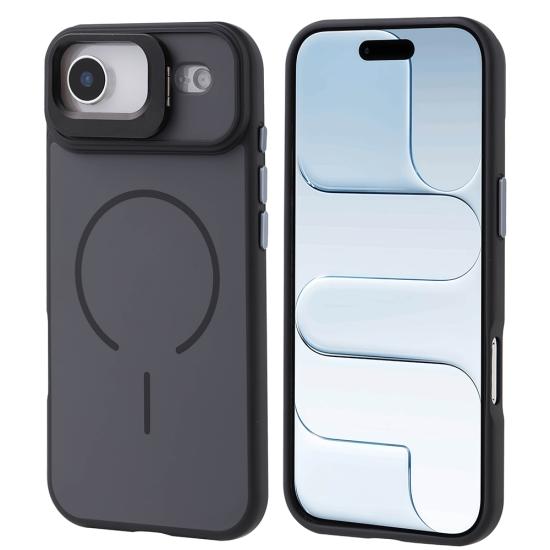 iPhone Uyumlu 17 Air Kılıf M-safe Şarj Özellikli Kamera Standlı Zore Notron Kapak