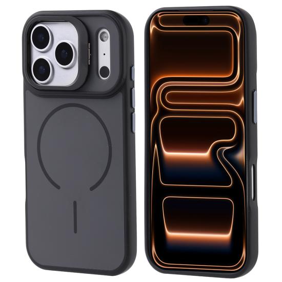 iPhone Uyumlu 17 Pro Max Kılıf M-safe Şarj Özellikli Kamera Standlı Zore Notron Kapak