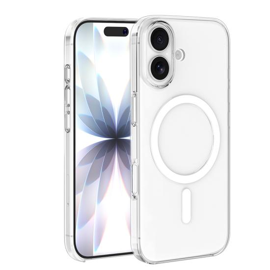iPhone Uyumlu 16 Plus Kılıf IC Çipli Zore Wireless Şarj Özellikli Şeffaf Orjin Kapak