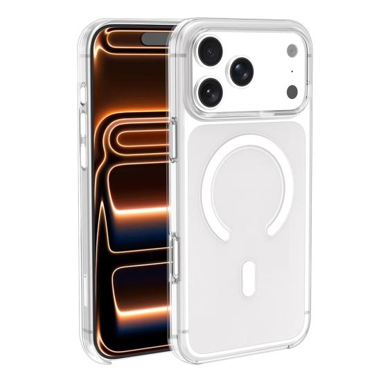 iPhone Uyumlu 17 Pro Kılıf IC Çipli Zore Wireless Şarj Özellikli Şeffaf Orjin Kapak