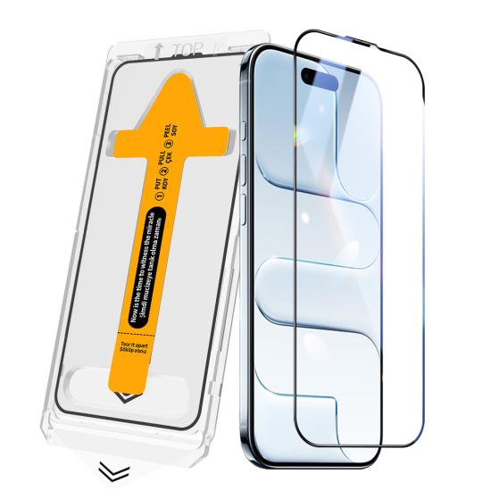 iPhone Uyumlu 17 Pro Zore 2.5D Oliv HD Temperli Cam Ekran Koruyucu + Kolay Uygulama Aparatı