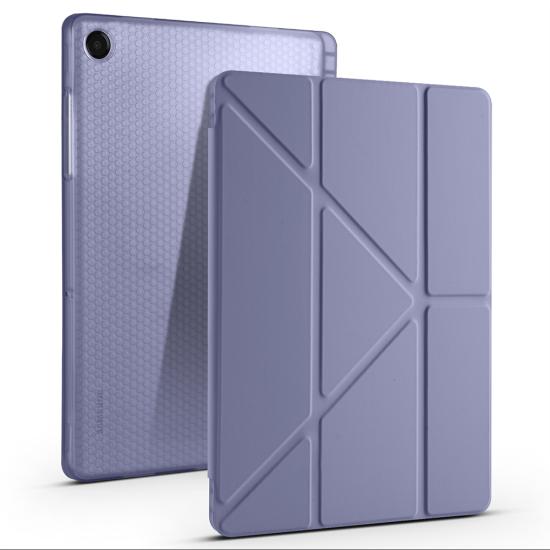 Galaxy Uyumlu Tab A11 Plus Kılıf Zore Tri Folding Kalem Bölmeli Standlı Kılıf