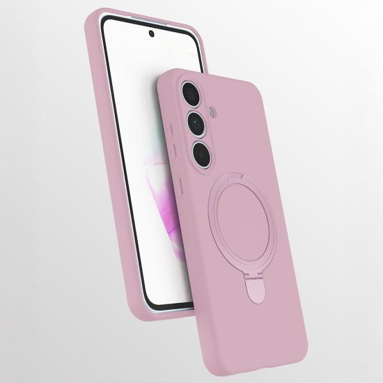 Galaxy Uyumlu S25 FE Kılıf M-safe Şarj Özellikli Standlı Zore Samara Kapak