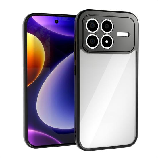 Xiaomi Uyumlu  Poco F8 Pro Kılıf Kamera Korumalı Şeffaf Arka Yüzey Zore New Roll Kapak
