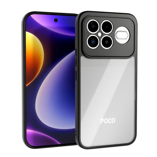 Xiaomi Uyumlu  Poco F8 Ultra Kılıf Kamera Korumalı Şeffaf Arka Yüzey Zore New Roll Kapak