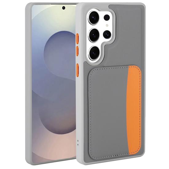 Galaxy Uyumlu S24 Ultra Kılıf Kartlıklı Zore X-Kart Silikon Kapak