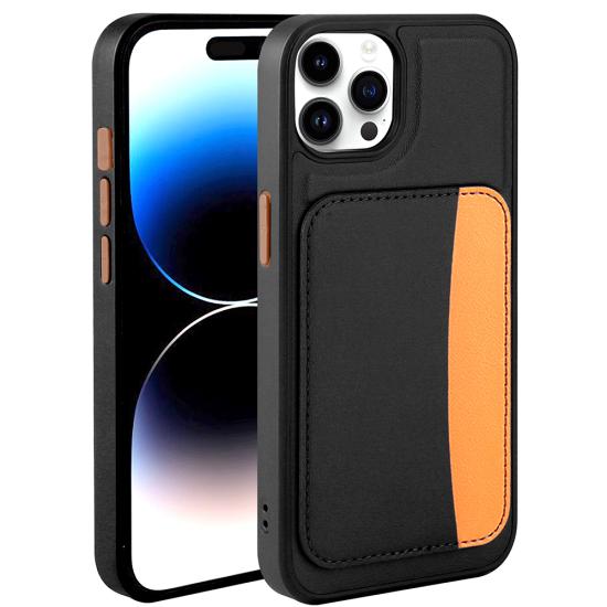iPhone Uyumlu 14 Pro Max Kılıf Kartlıklı Zore X-Kart Silikon Kapak