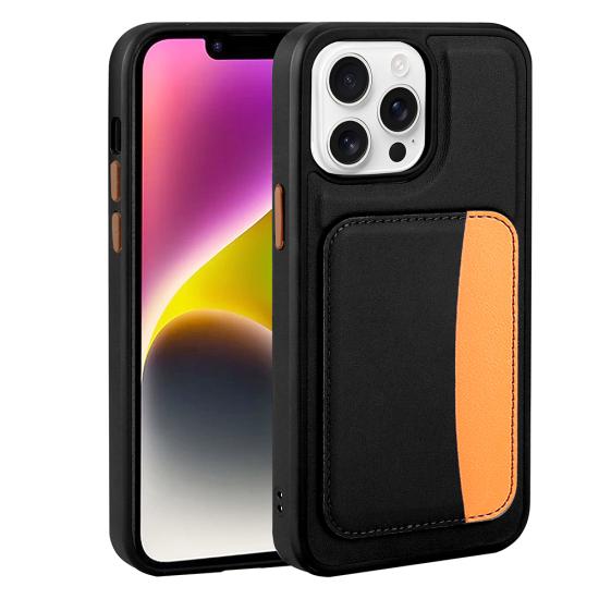 iPhone Uyumlu 16 Pro Max Kılıf Kartlıklı Zore X-Kart Silikon Kapak