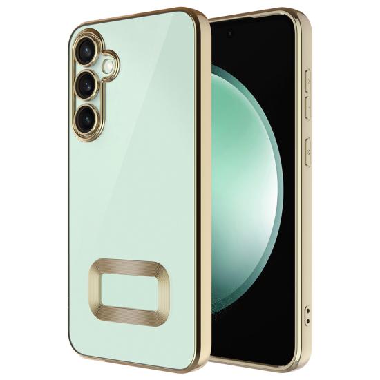 Galaxy Uyumlu S25 FE Kılıf Kamera Korumalı Logo Gösteren Zore Omega Kapak