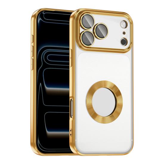 iPhone Uyumlu 17 Pro Kılıf Kamera Korumalı Logo Gösteren Zore Omega Kapak
