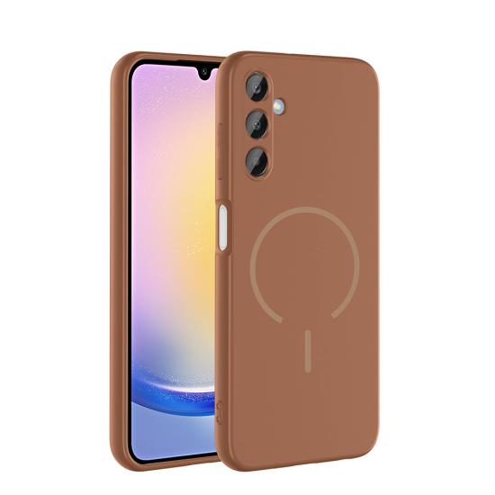 Galaxy Uyumlu A15 Kılıf M-safe Şarj Özellikli Zore Meta Kapak