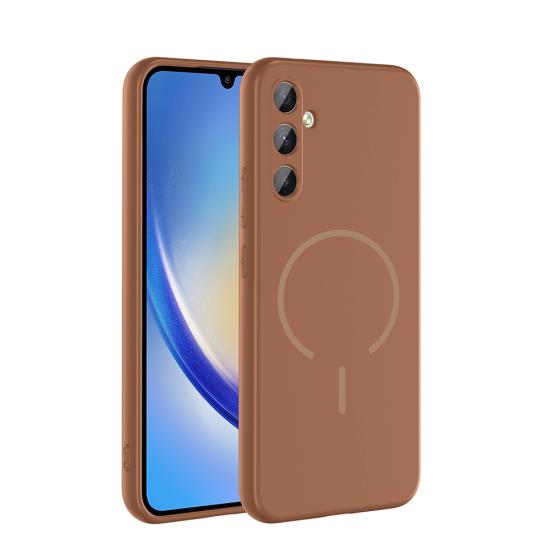 Galaxy Uyumlu A24 Kılıf M-safe Şarj Özellikli Zore Meta Kapak