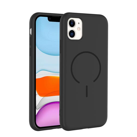 iPhone Uyumlu 11 Kılıf M-safe Şarj Özellikli Zore Meta Kapak