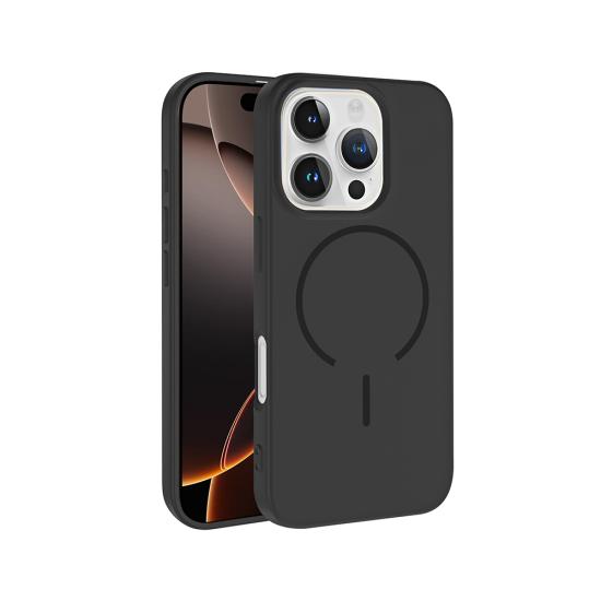 iPhone Uyumlu 16 Pro Max Kılıf M-safe Şarj Özellikli Zore Meta Kapak