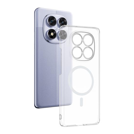 Xiaomi Uyumlu Redmi Note 14 Pro 4G Kamera Korumalı M-Safe Şarj Özellikli Şeffaf Zore London Sert PC Kapak