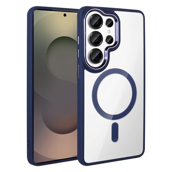 Galaxy Uyumlu S26 Ultra Kılıf M-safe Şarj Özellikli Zore Krom M-safe Silikon Kapak