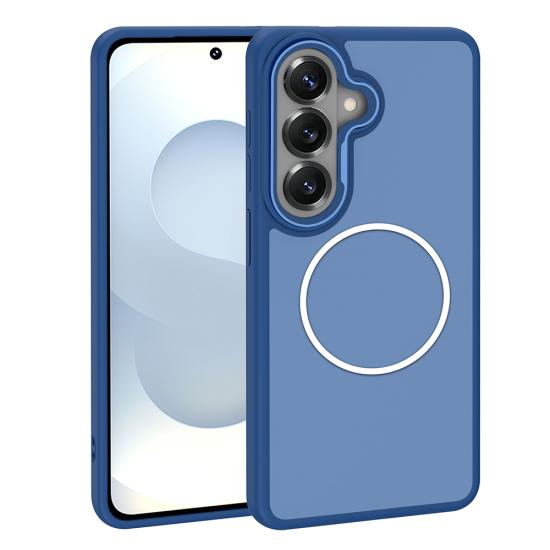 Galaxy Uyumlu S26 Plus Kılıf M-Safe Şarj Özellikli Metal Kamera Çerçeveli Zore Sanremo Silikon Kapak