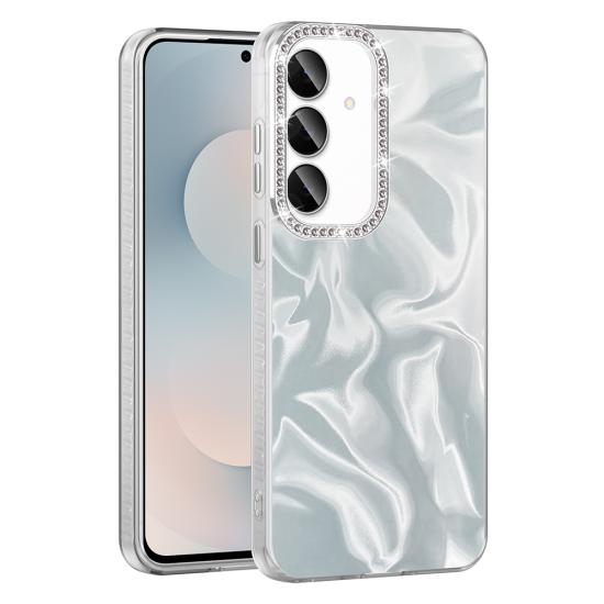Galaxy Uyumlu S24 FE Kılıf Airbagli Parlak Taş Detay Tasarımlı Zore Esila Kapak