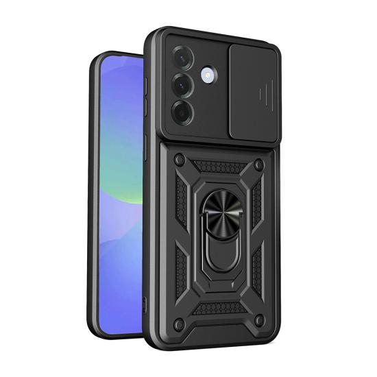 Galaxy Uyumlu A57 Kılıf Magnetik Standlı Kamera Korumalı Zore Sürgülü Vega Kapak
