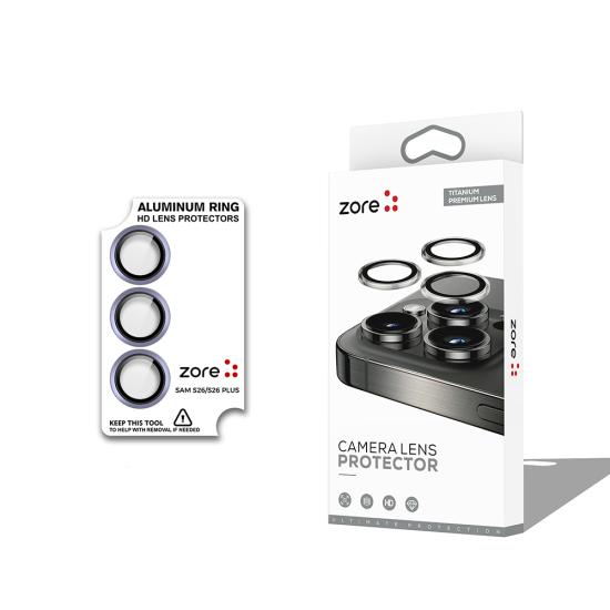 Galaxy Uyumlu S26 Zore CL-12 Premium Safir Parmak İzi Bırakmayan Anti-Reflective Kamera Lens Koruyucu