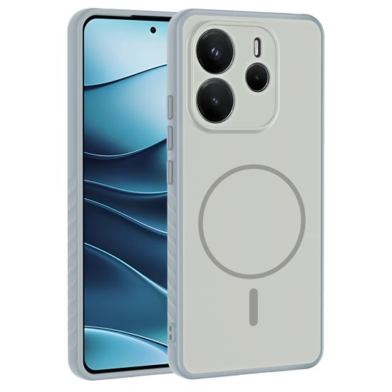 Xiaomi Uyumlu Redmi Note 14 4G Kılıf M-safe Şarj Özellikli Zore Tea Kapak