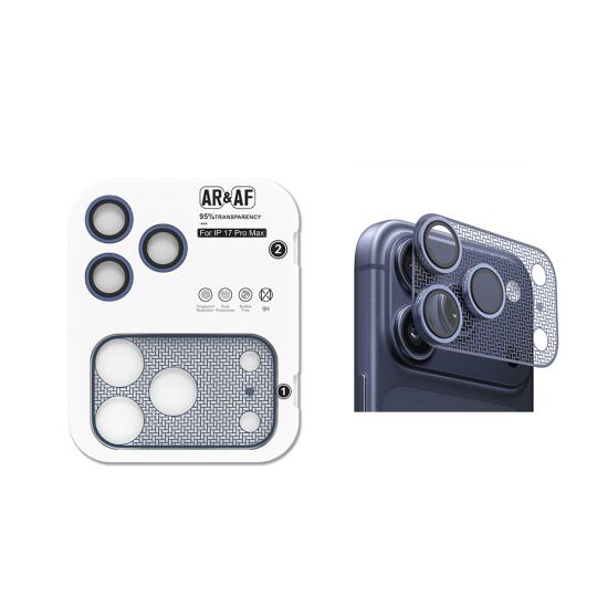 iPhone Uyumlu 17 Pro Max Zore CL-22 Parmak İzi Bırakmayan Anti-Reflective 2in1 Kamera Lens Koruyucu