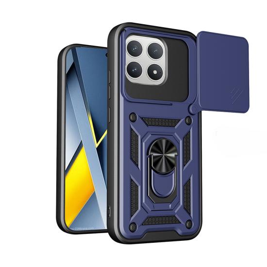 Xiaomi Uyumlu Poco F8 Pro Kılıf Magnetik Standlı Kamera Korumalı Zore Sürgülü Vega Kapak