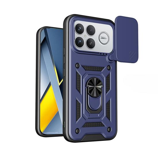 Xiaomi Uyumlu Poco F8 Ultra Kılıf Magnetik Standlı Kamera Korumalı Zore Sürgülü Vega Kapak