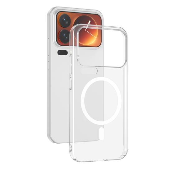 Xiaomi Uyumlu 17 Pro Max Kamera Korumalı M-Safe Şarj Özellikli Şeffaf Zore London Sert PC Kapak