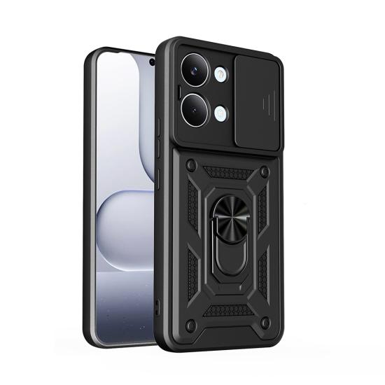 Xiaomi Uyumlu Poco X8 Pro Max Kılıf Magnetik Standlı Kamera Korumalı Zore Sürgülü Vega Kapak