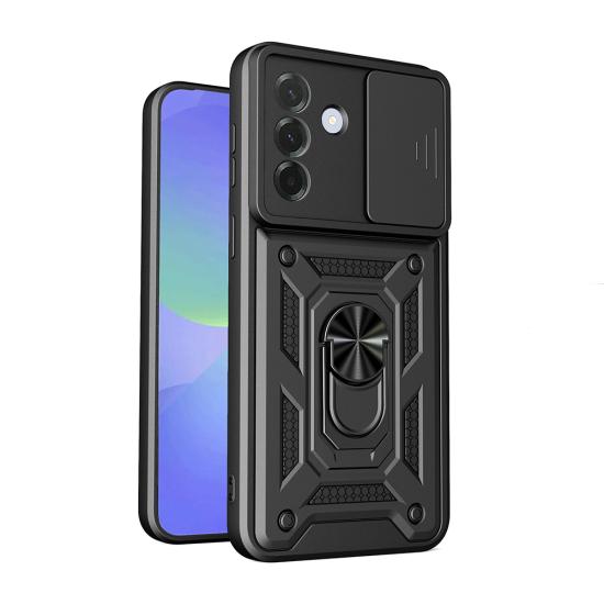 Galaxy Uyumlu A27 Kılıf Magnetik Standlı Kamera Korumalı Zore Sürgülü Vega Kapak