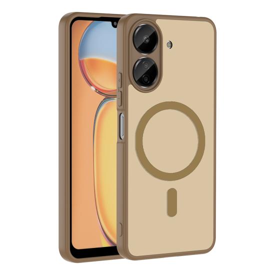 Xiaomi Uyumlu Redmi 13C Kılıf M-safe Şarj Özellikli Zore Babet Kapak