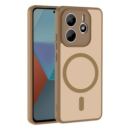 Xiaomi Uyumlu Redmi Note 14 4G Kılıf M-safe Şarj Özellikli Zore Babet Kapak