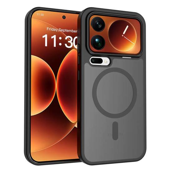 Xiaomi Uyumlu 17 Pro Kılıf M-Safe Şarj Özellikli Kamera Korumalı Zore Lunex Kapak