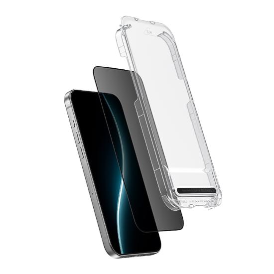iPhone Uyumlu 16 Pro Benks OmniWarrior Hayalet Cam Ekran Koruyucu + Kolay Uygulama Aparatlı
