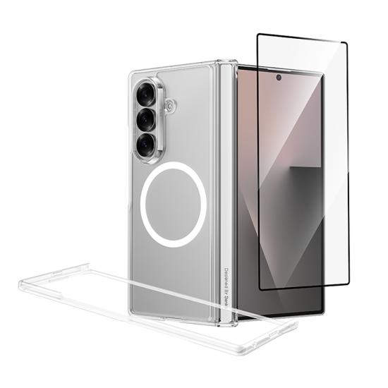 Galaxy Uyumlu Z Fold 7 Benks Crystal Grand Combo Üçlü Aksesuar Seti (Ön Arka Şeffaf Kapak + Ekran Koruyucu)